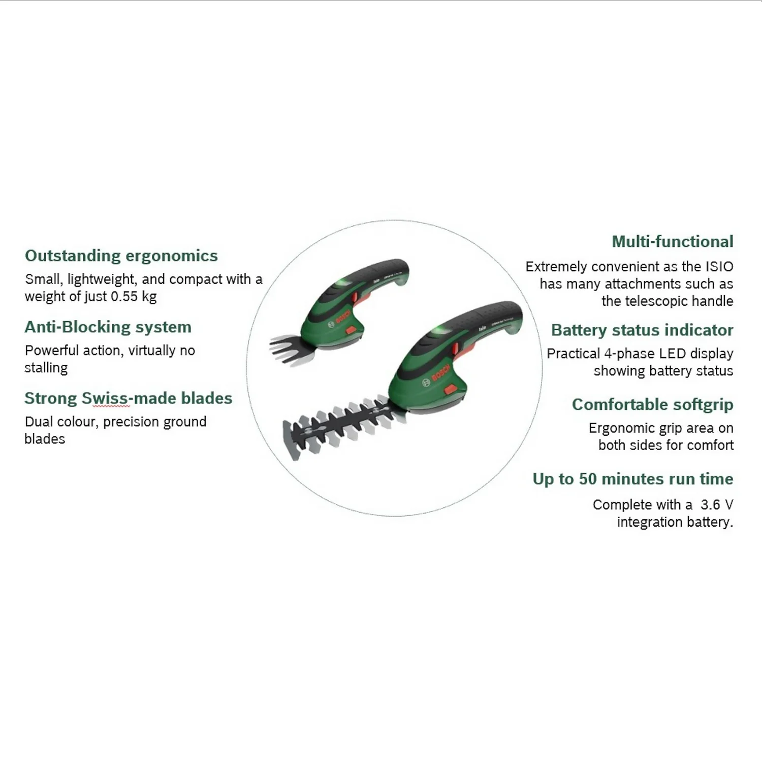 Bosch Isio III Cordless Shrub Shear - Image 2