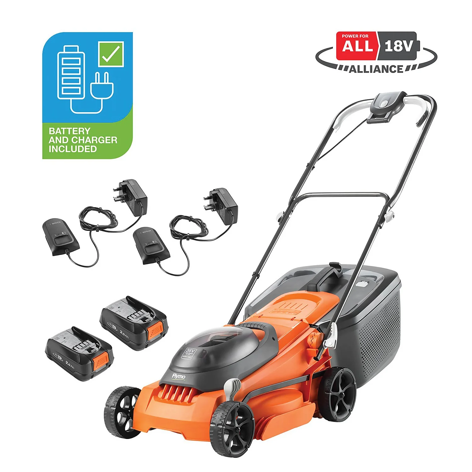 Flymo 36V EasiStore 380 Cordless Lawn Mower - 38cm - Image 10