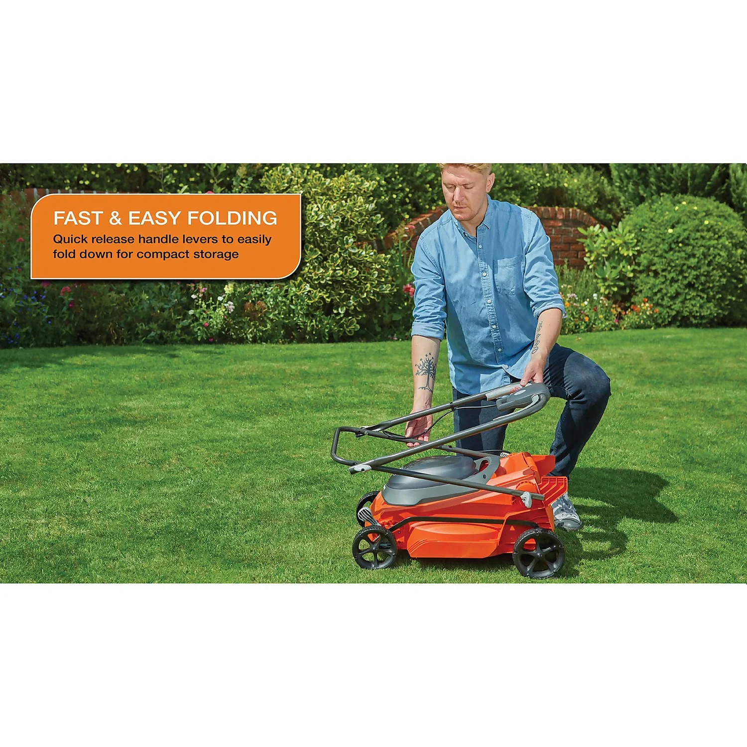 Flymo 36V EasiStore 380 Cordless Lawn Mower - 38cm - Image 7
