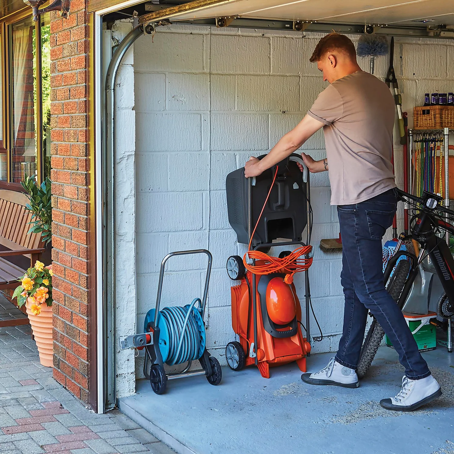 Flymo 1600W EasiStore 380R Electric Lawn Mower - 38cm - Image 7